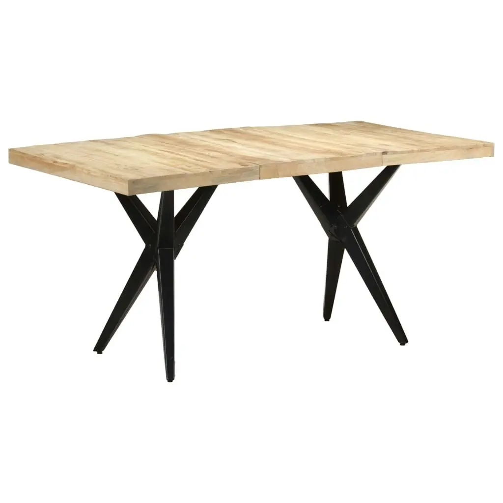 Dining Table 160x80x76 cm Rough Mango Wood 323566