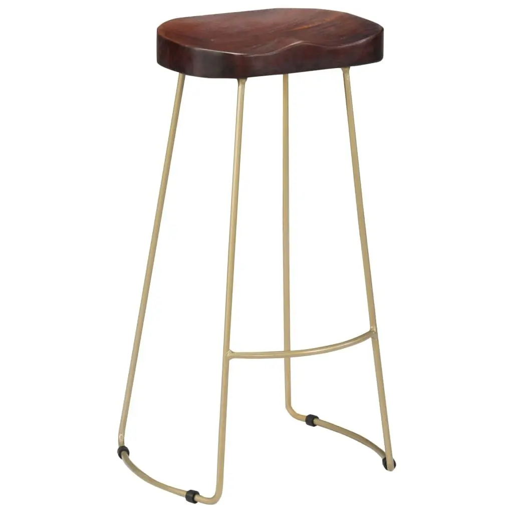 Gavin Bar Stools 2 pcs Solid Mango Wood 247835