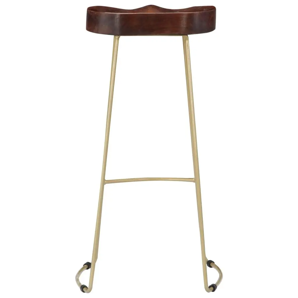 Gavin Bar Stools 2 pcs Solid Mango Wood 247835