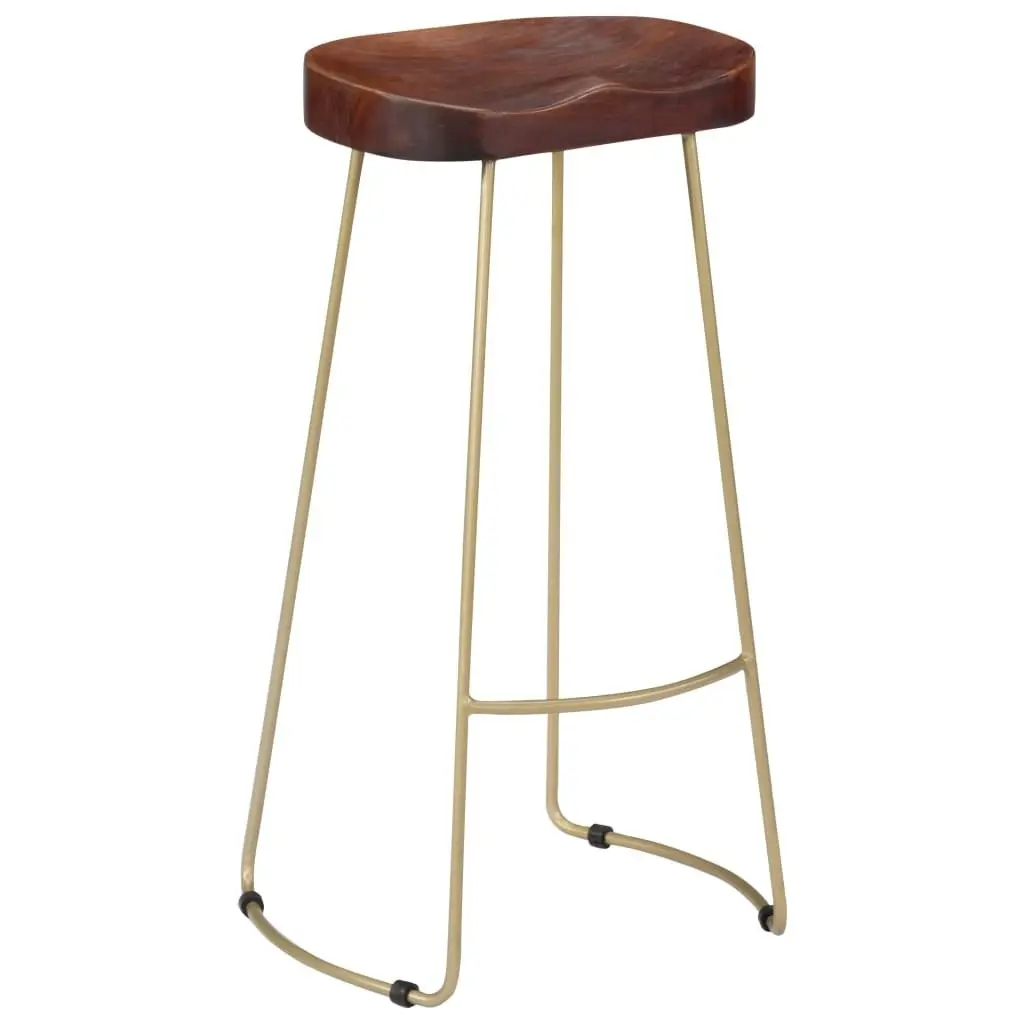 Gavin Bar Stools 2 pcs Solid Mango Wood 247835