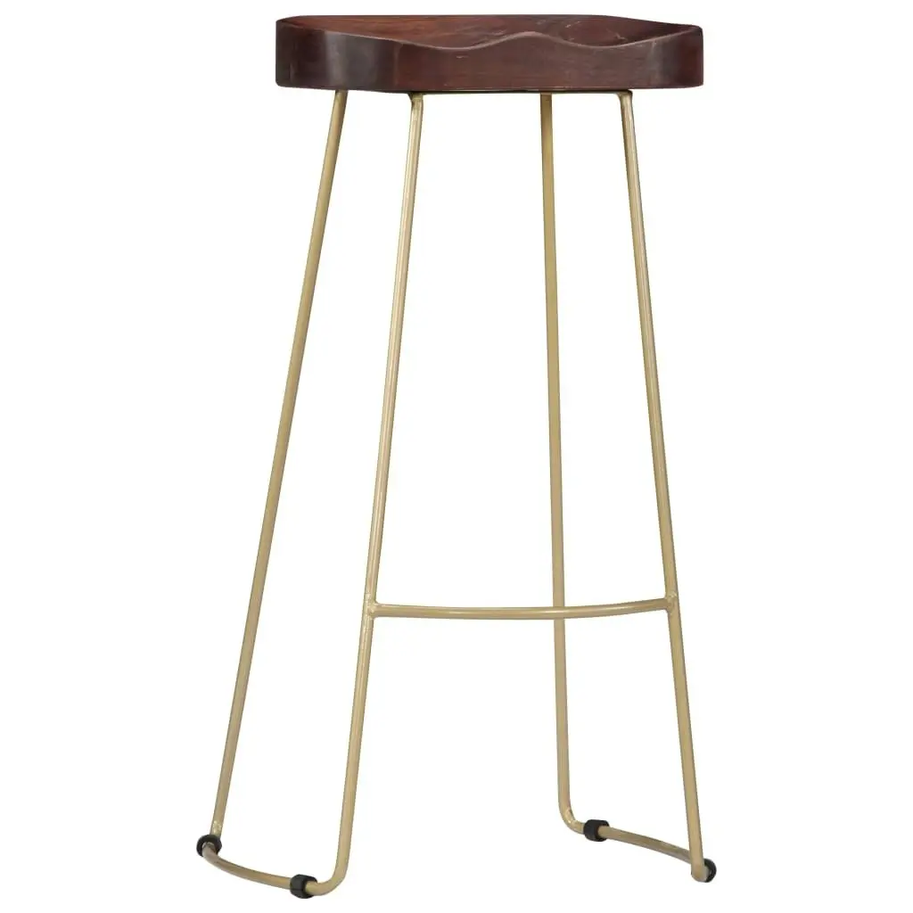 Gavin Bar Stools 2 pcs Solid Mango Wood 247835