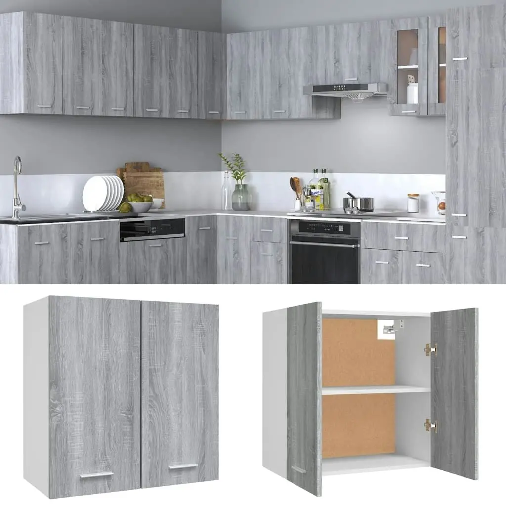 Hanging Cabinet Grey Sonoma 60x31x60 cm Engineered Wood 815112