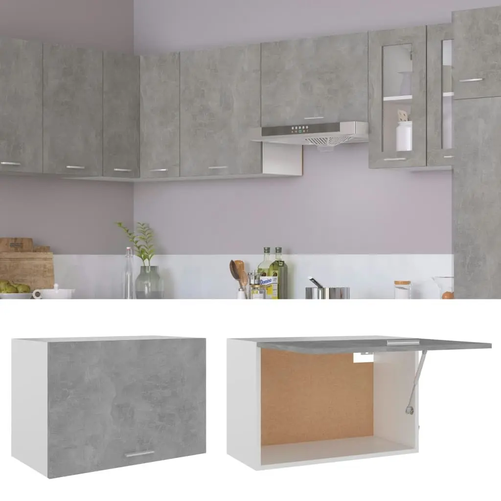 Hanging Cabinet Concrete Grey 60x31x40 cm Engineered Wood 802517