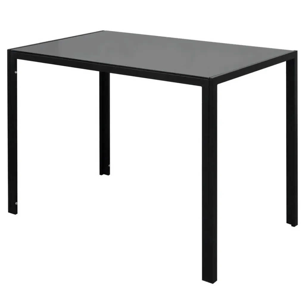 Seven Piece Dining Table Set Black 242987