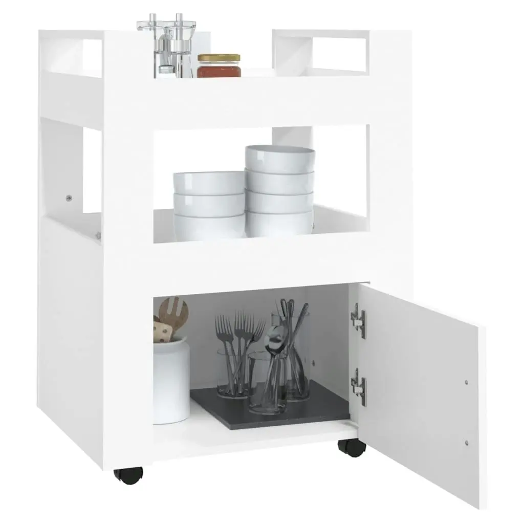 Kitchen Trolley White 60x45x80 cm Engineered Wood 816824