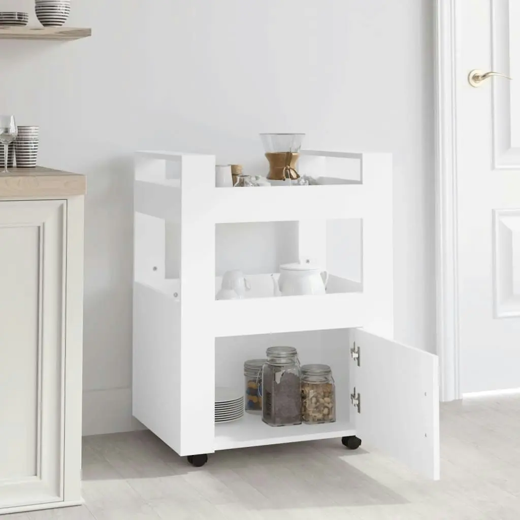 Kitchen Trolley White 60x45x80 cm Engineered Wood 816824