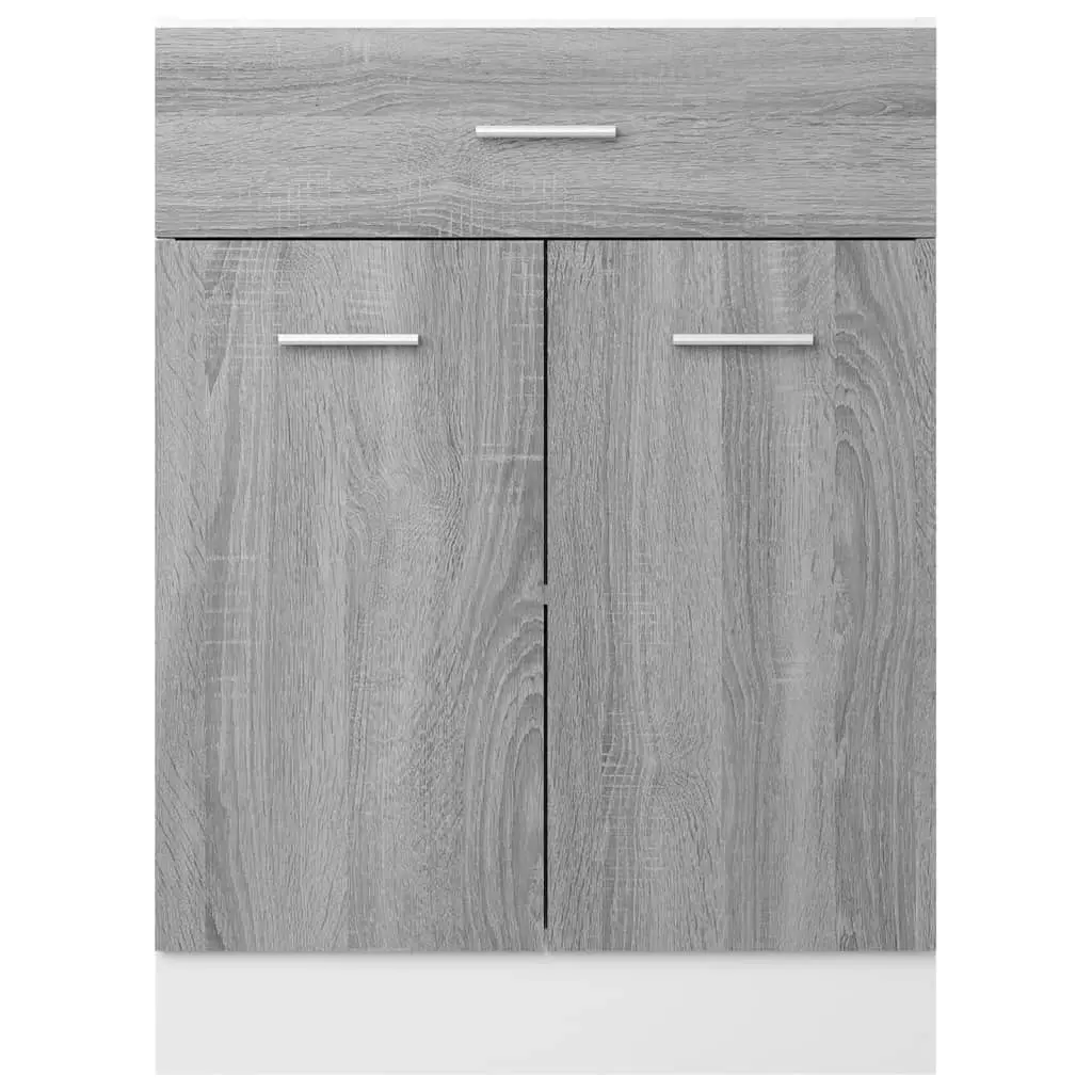 Drawer Bottom Cabinet Grey Sonoma 60x46x81.5 cm Engineered Wood 815577