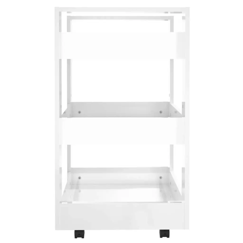 Kitchen Trolley High Gloss White 60x45x80 cm Engineered Wood 816818