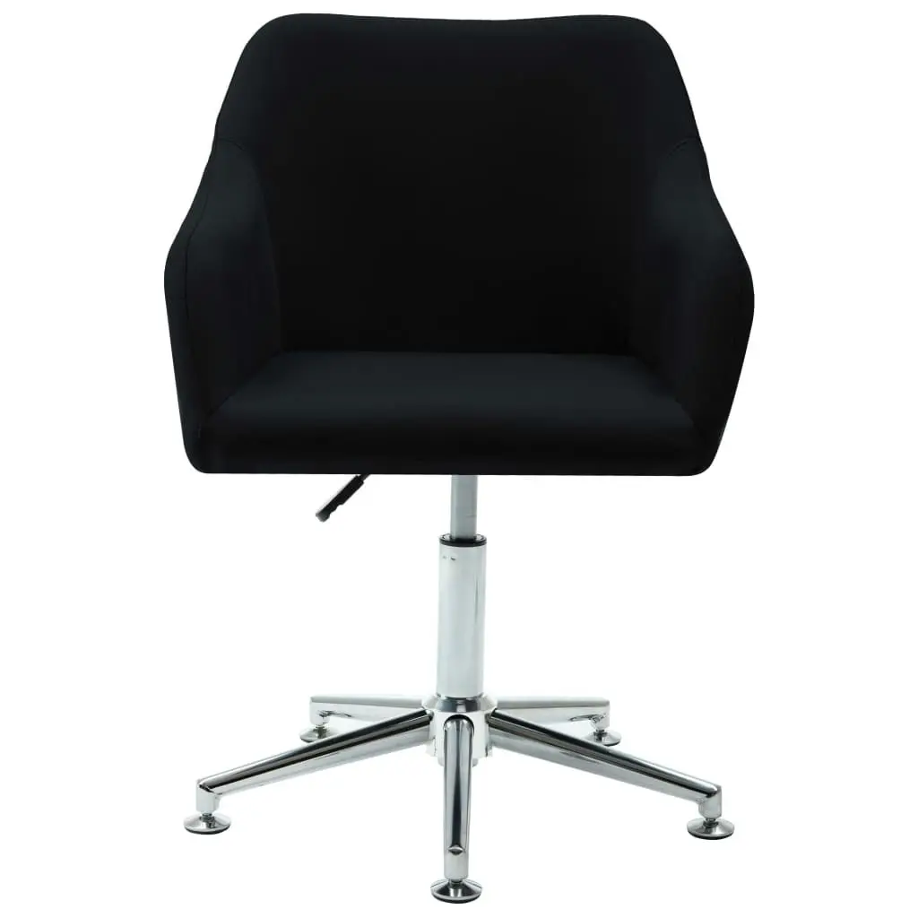 Swivel Dining Chair Black Fabric 283475