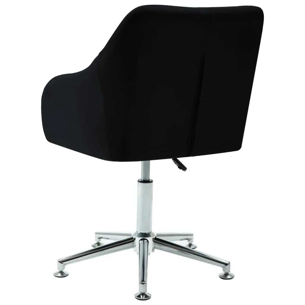 Swivel Dining Chair Black Fabric 283475