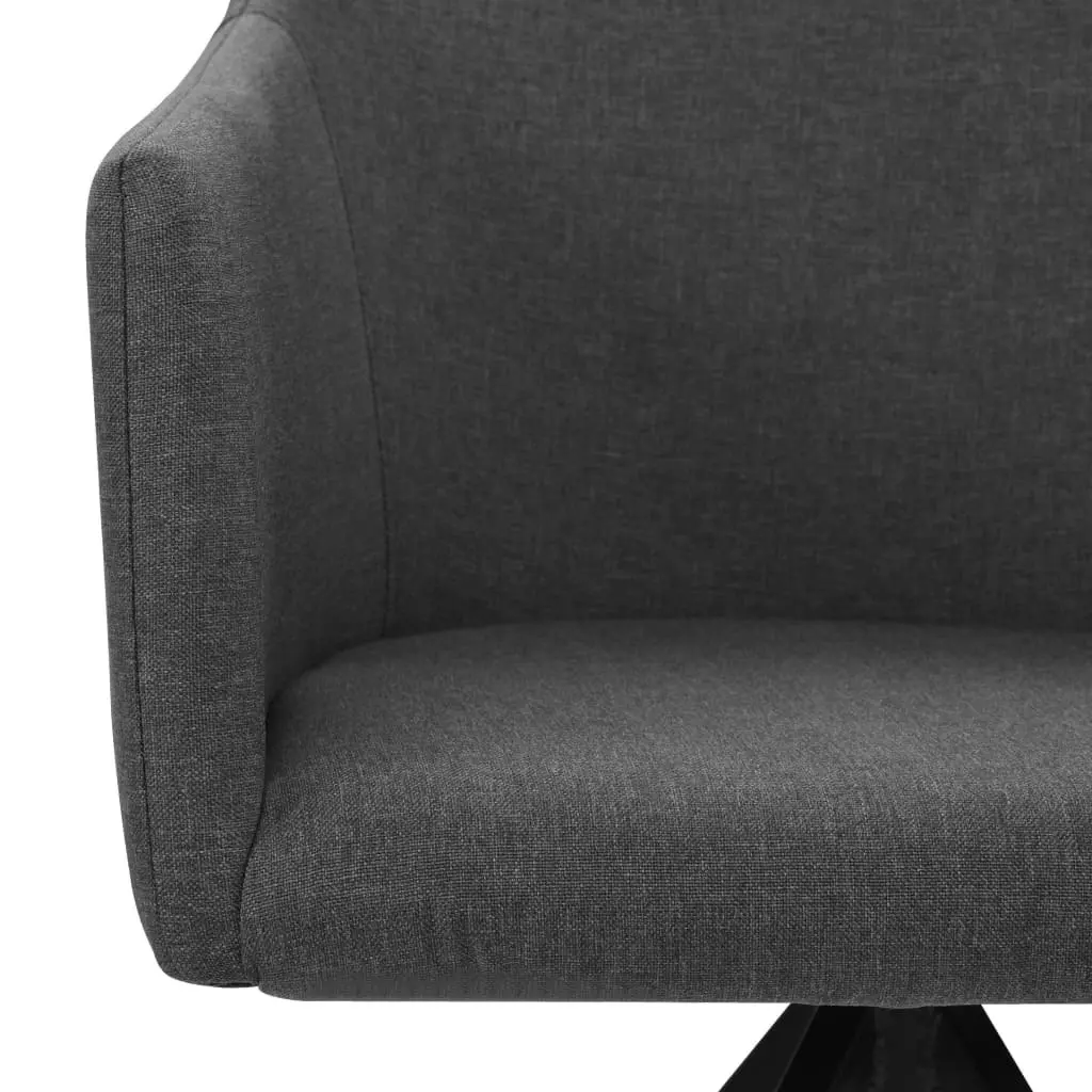 Swivel Dining Chairs 2 pcs Dark Grey Fabric 323073