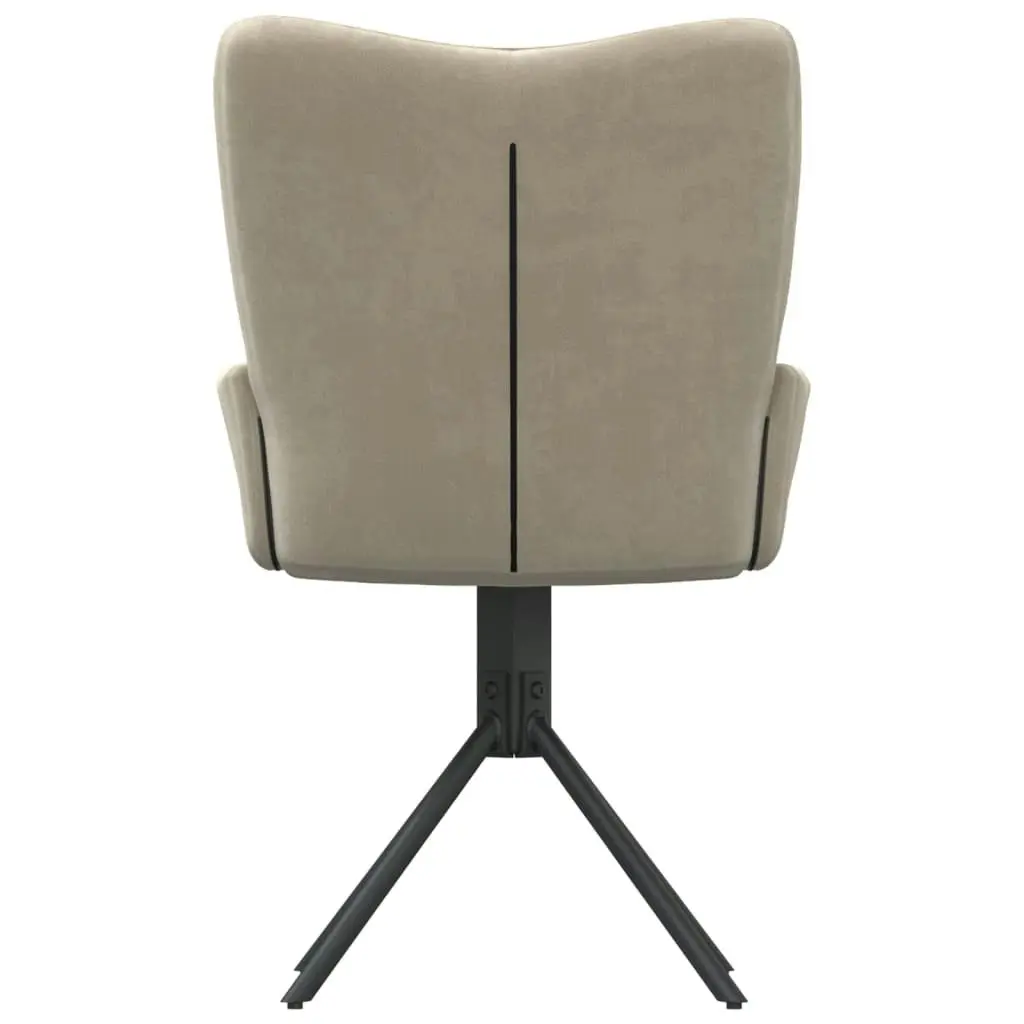 Swivel Dining Chairs 2 pcs Light Grey Velvet 344809