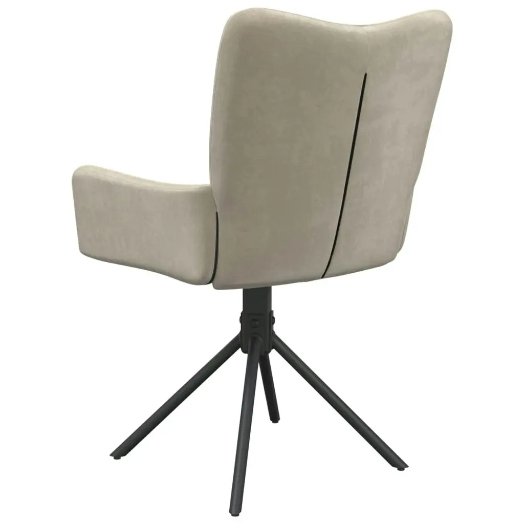 Swivel Dining Chairs 2 pcs Light Grey Velvet 344809