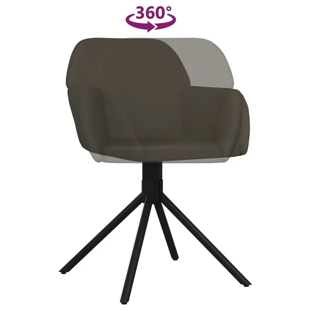 Swivel Dining Chairs 2 pcs Dark Grey Velvet 344741