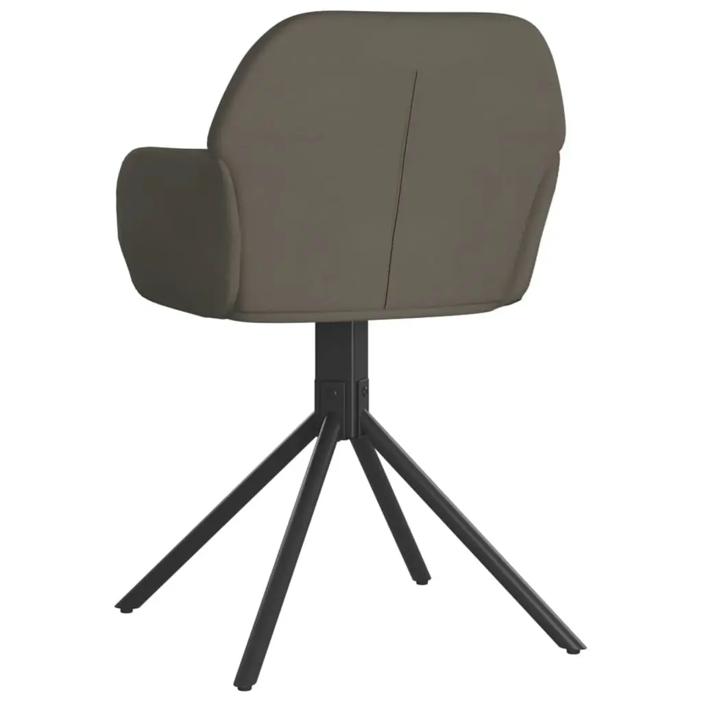 Swivel Dining Chairs 2 pcs Dark Grey Velvet 344741