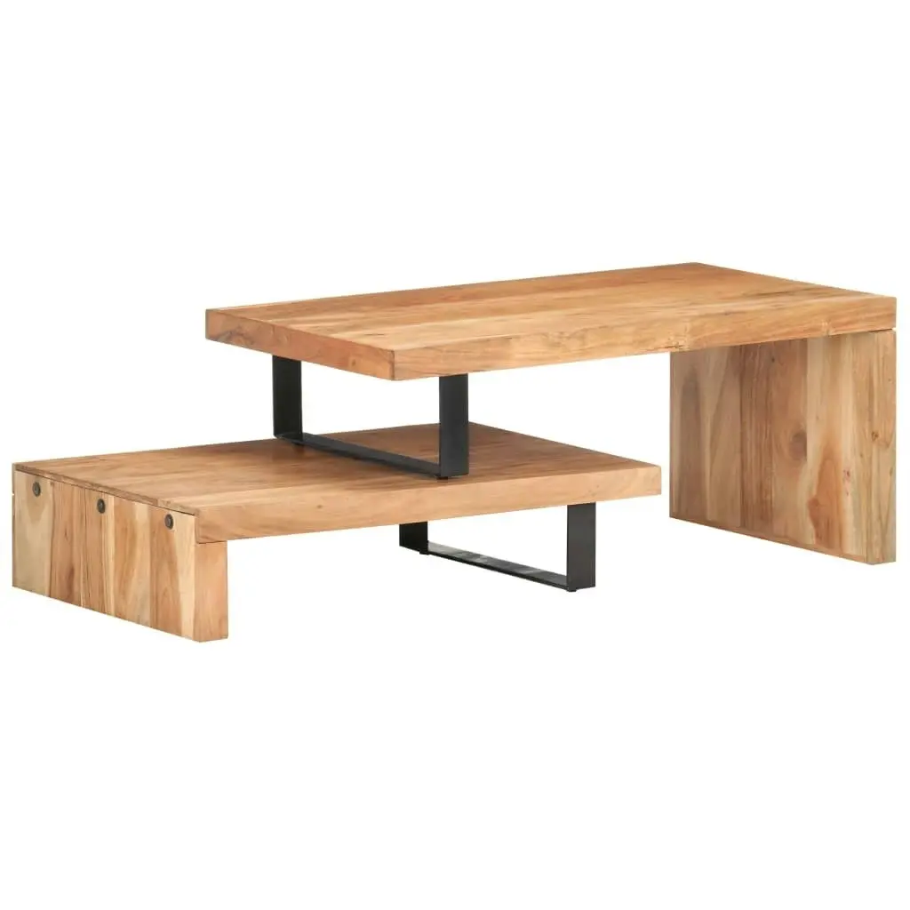 2 Piece Coffee Table Set Solid Acacia Wood 320394