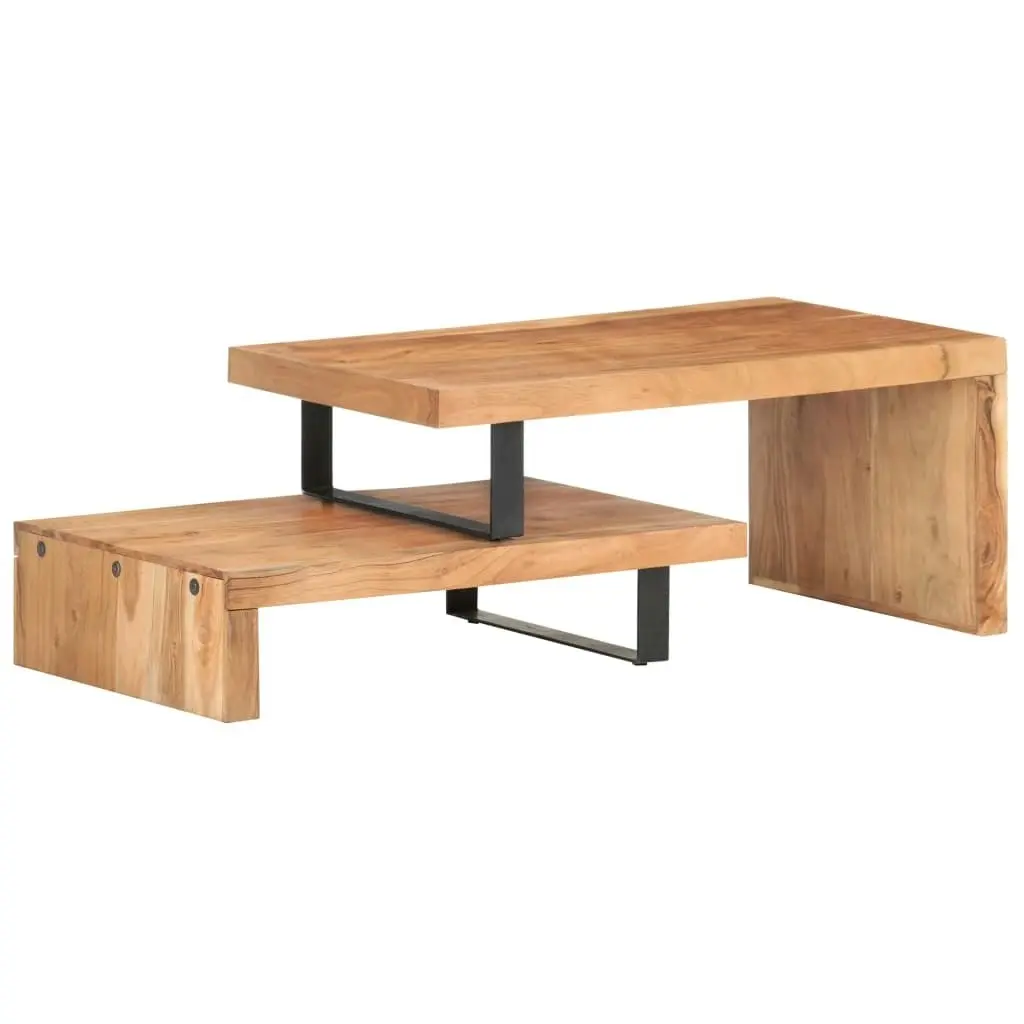 2 Piece Coffee Table Set Solid Acacia Wood 320394