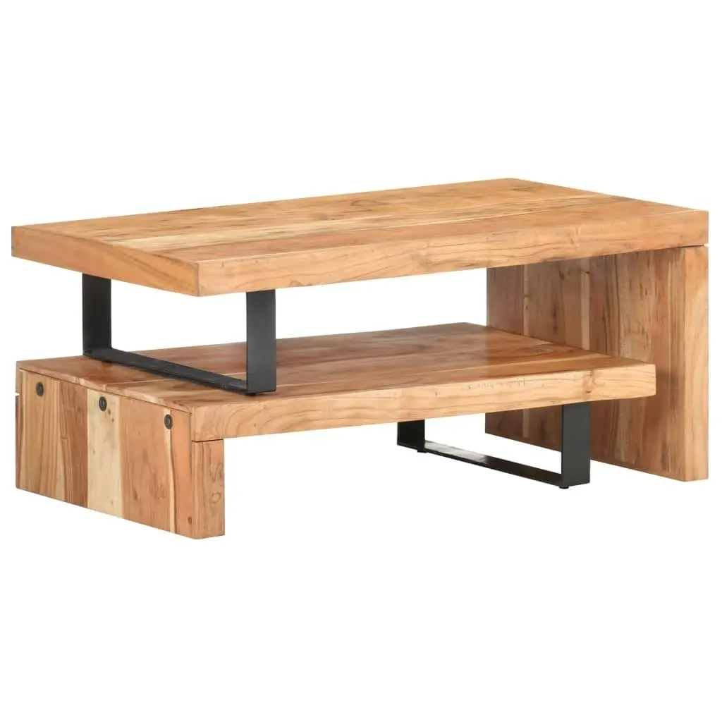 2 Piece Coffee Table Set Solid Acacia Wood 320394