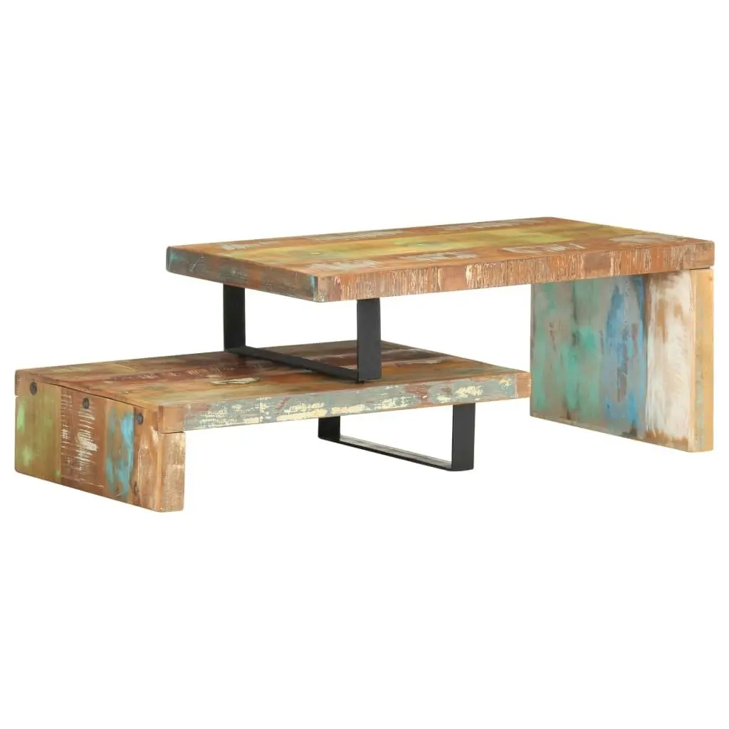 2 Piece Coffee Table Set Solid Reclaimed Wood 320393