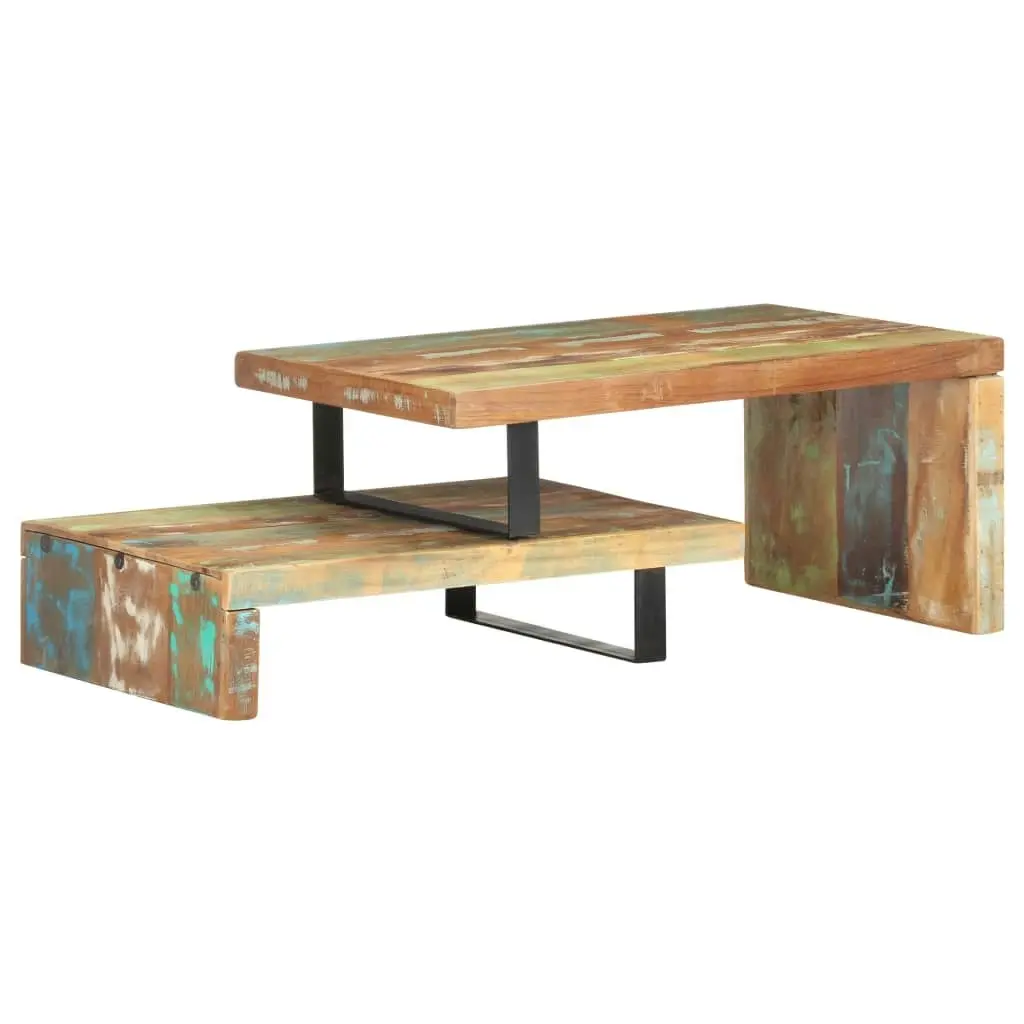 2 Piece Coffee Table Set Solid Reclaimed Wood 320393