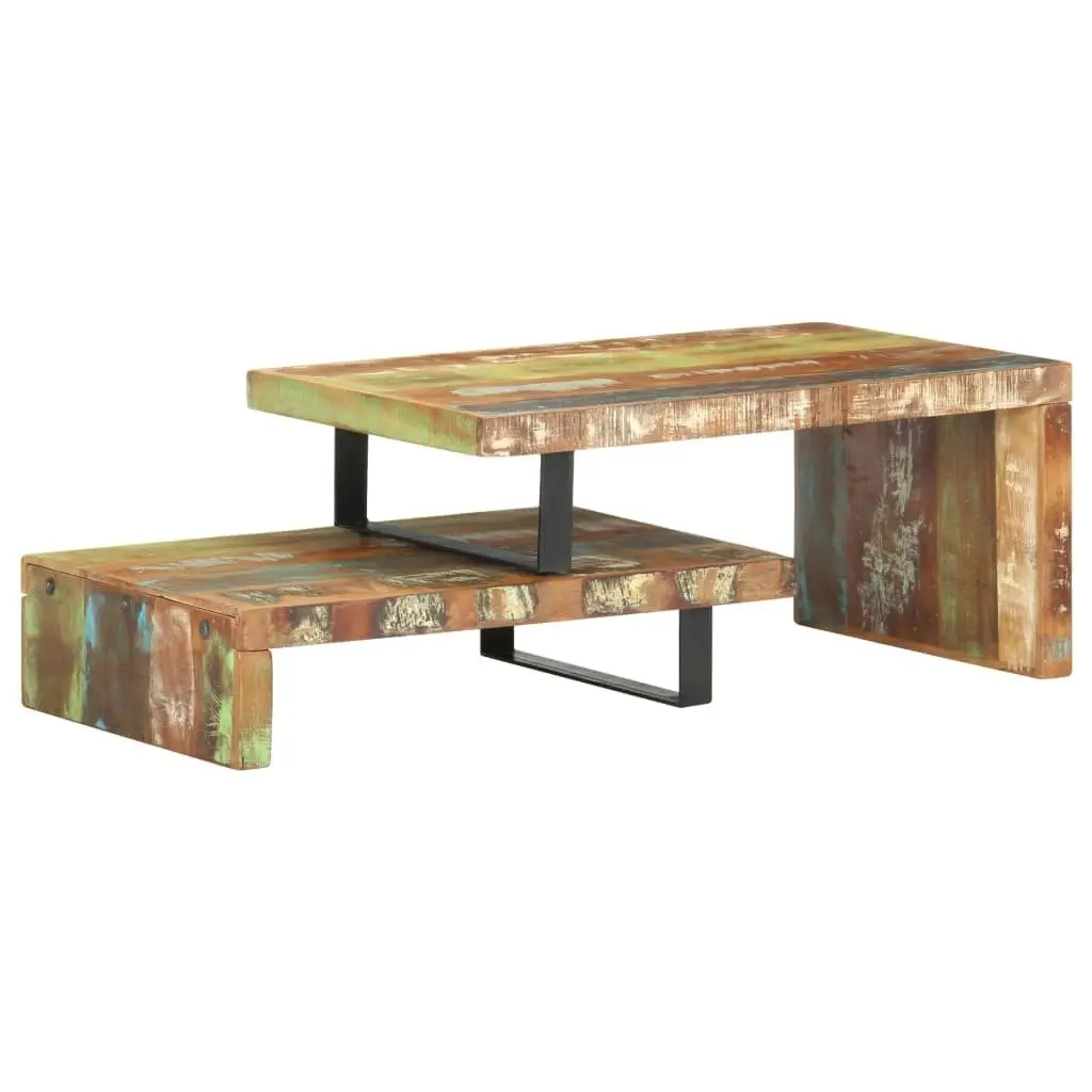 2 Piece Coffee Table Set Solid Reclaimed Wood 320393