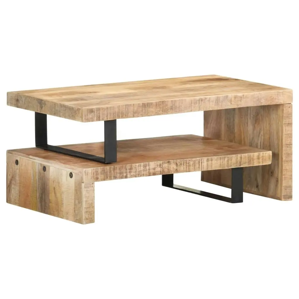 2 Piece Coffee Table Set Solid Mango Wood 320392