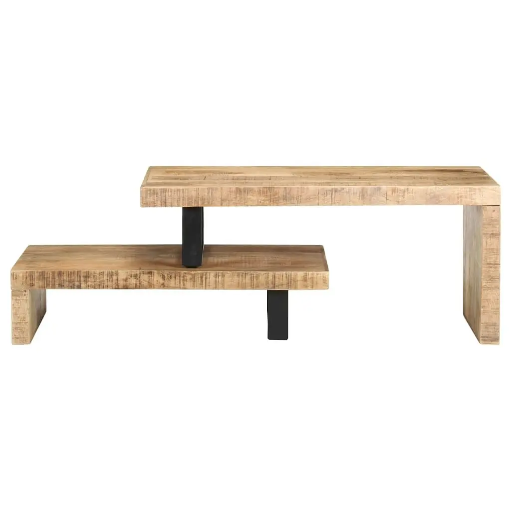 2 Piece Coffee Table Set Solid Mango Wood 320392