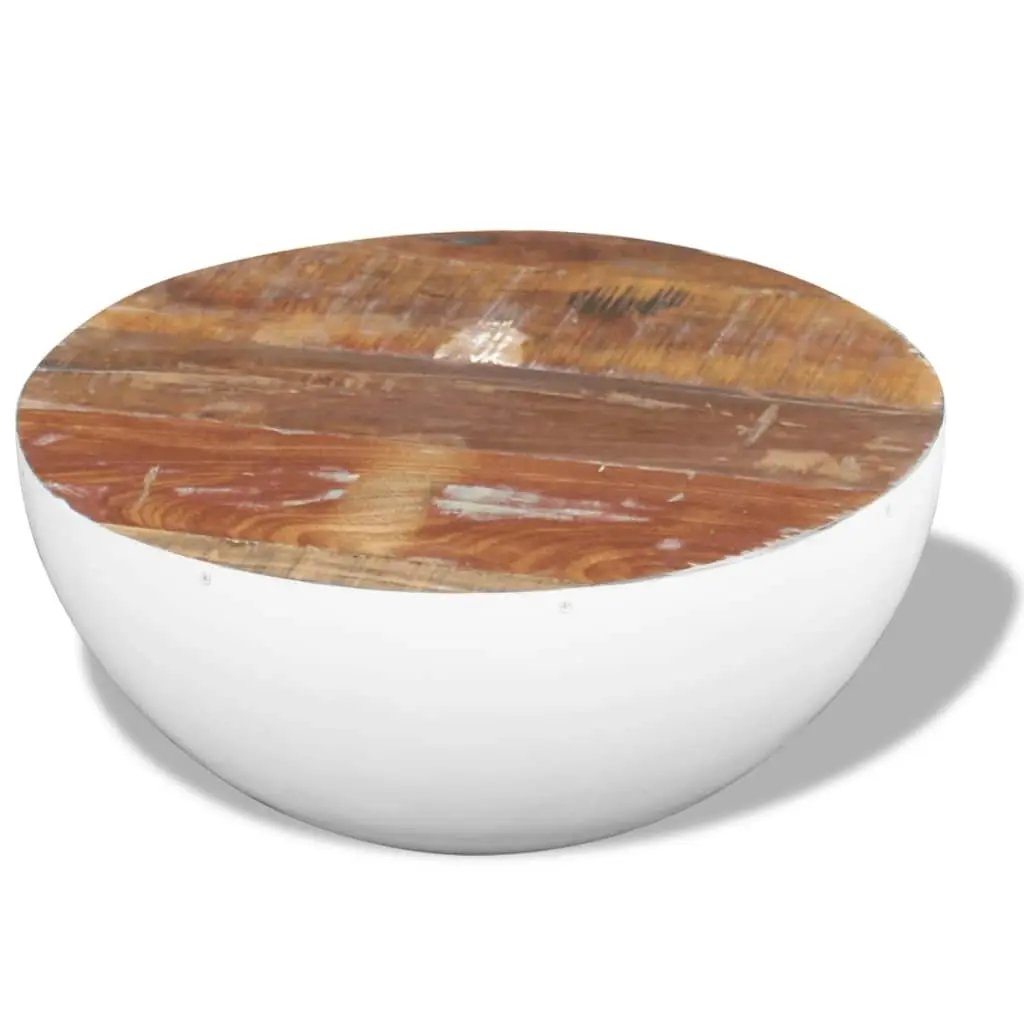 Bowl Shaped Coffee Table Solid Reclaimed Wood 60x60x30 cm 243353