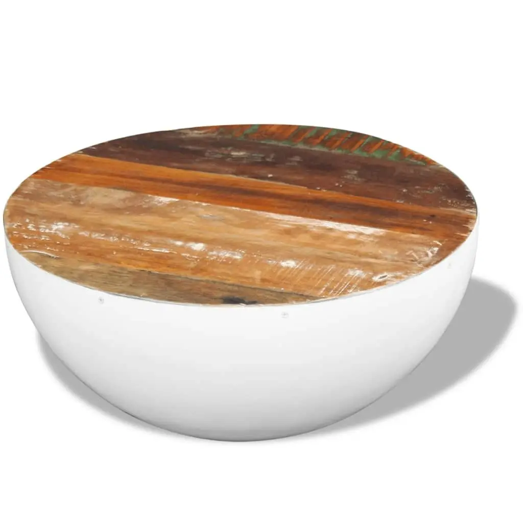 Bowl Shaped Coffee Table Solid Reclaimed Wood 60x60x30 cm 243353