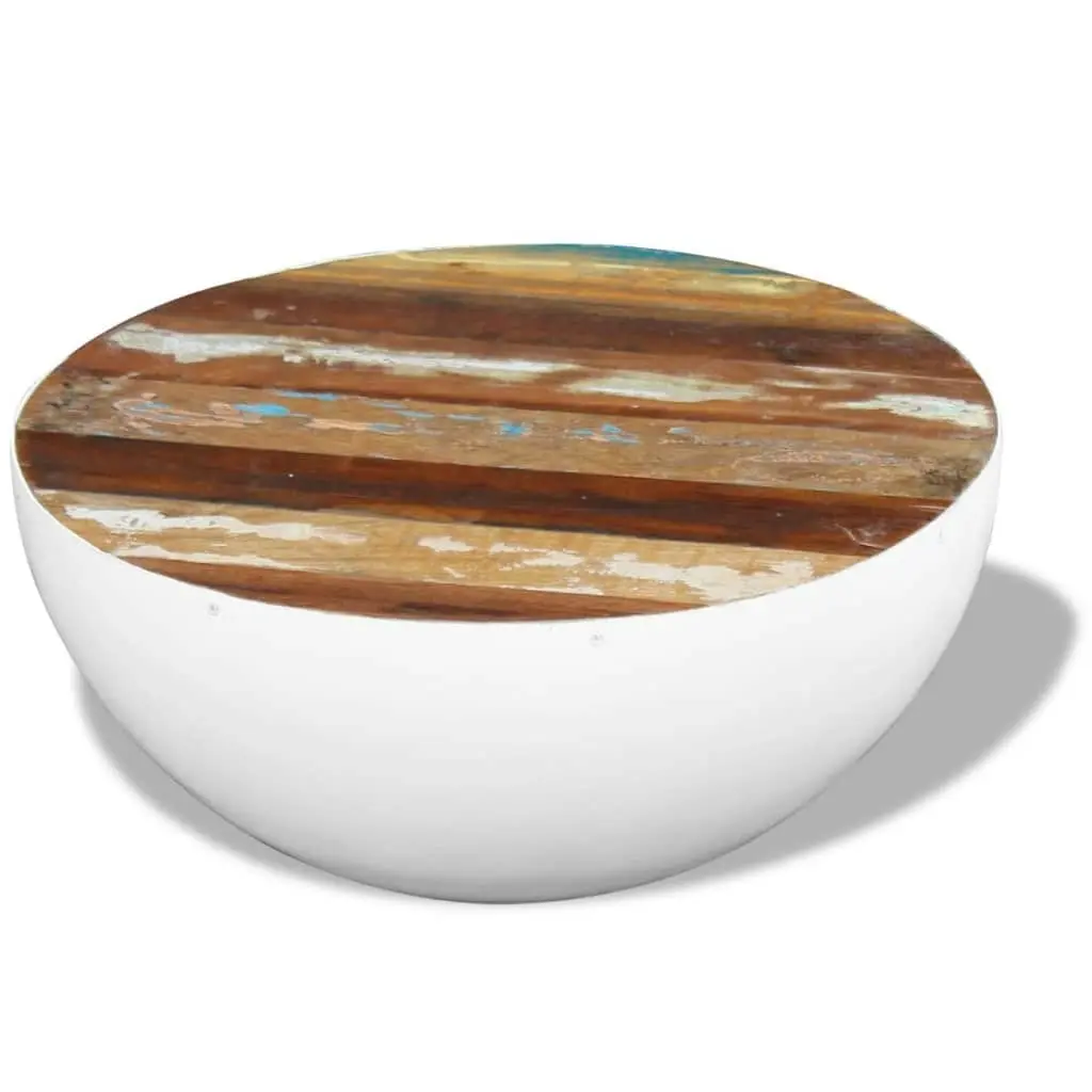 Bowl Shaped Coffee Table Solid Reclaimed Wood 60x60x30 cm 243353