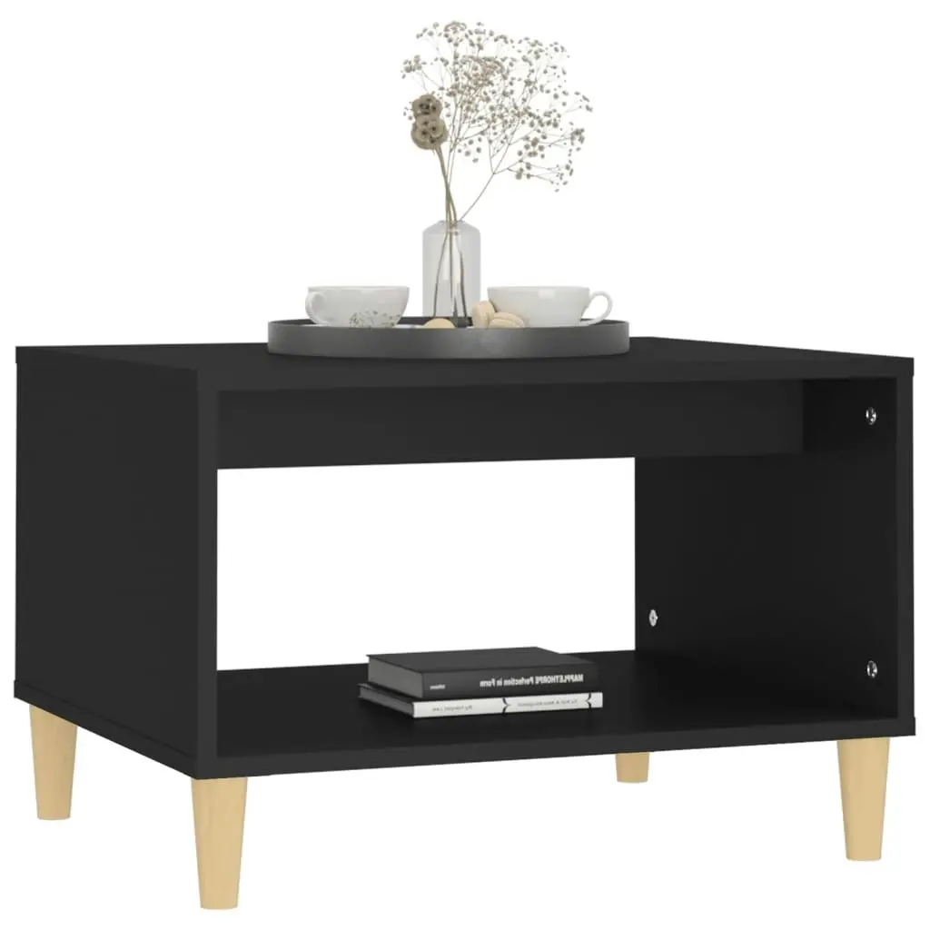 Coffee Table  Black 60x50x40 cm Engineered Wood 812673