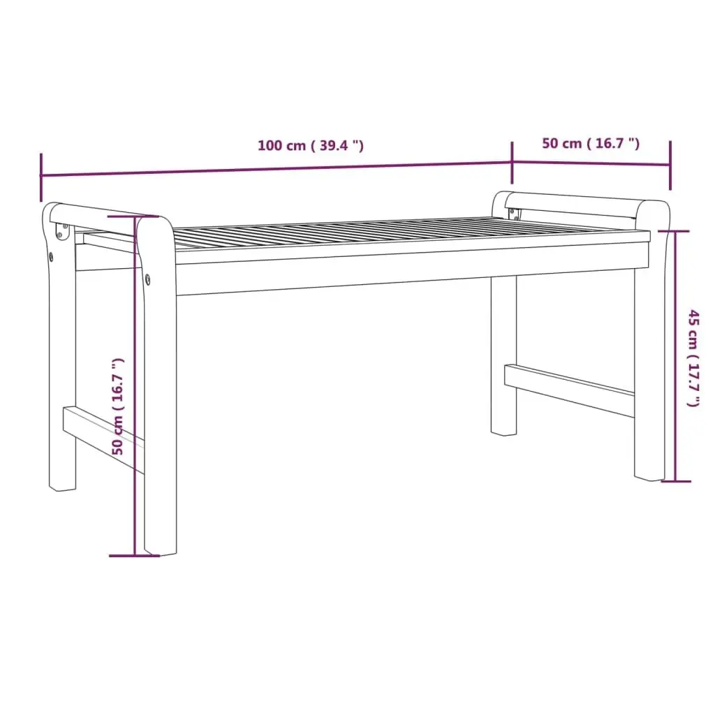 Coffee Table 100x50x50 cm Solid Wood Acacia 312136