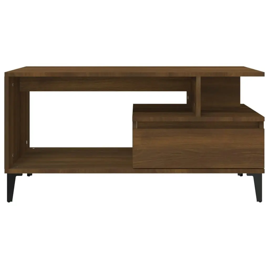 Coffee Table  Brown Oak 90x49x45 cm Engineered Wood 819627