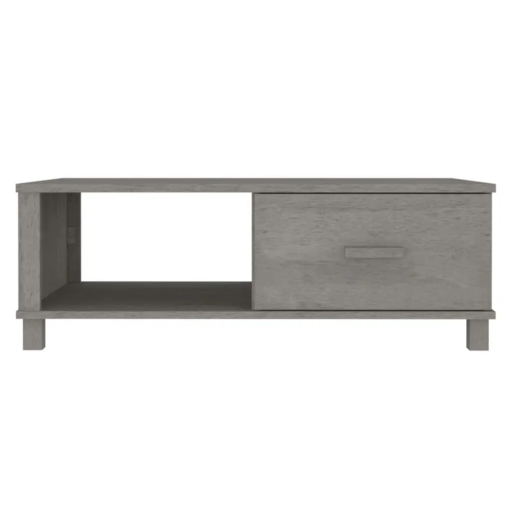 Coffee Table "HAMAR" Light Grey 100x55x35 cm Solid Wood Pine 340455