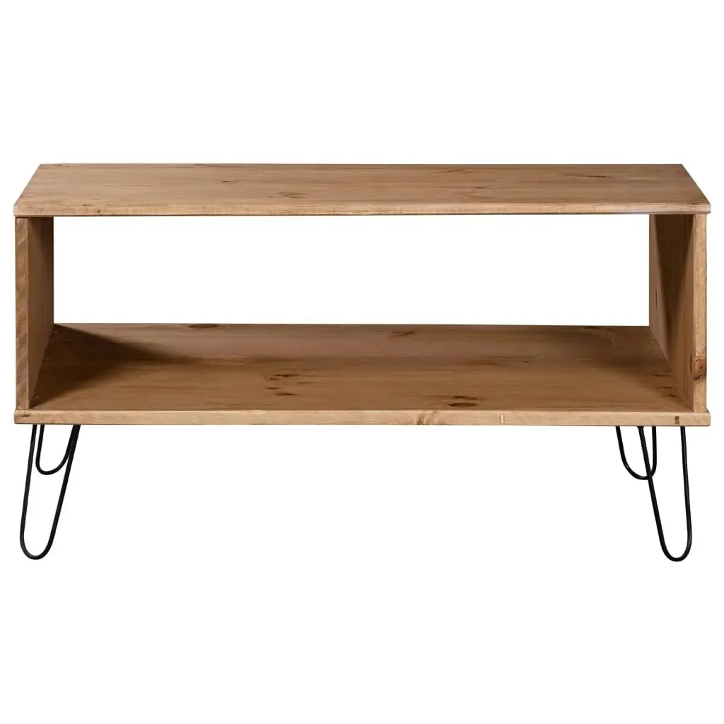 Coffee Table "New York" Light Wood Solid Pine Wood 321148