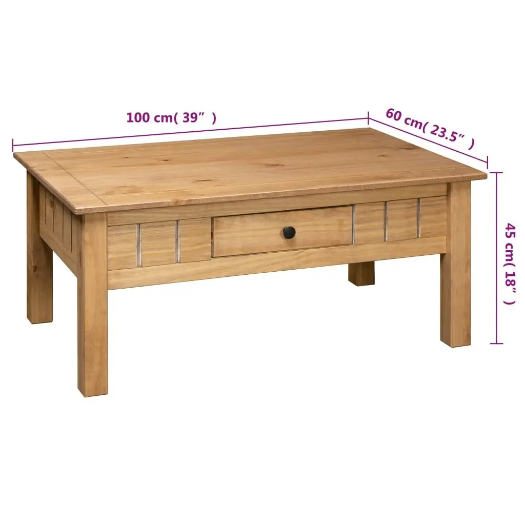 Coffee Table 100x60x45 cm Solid Pine Wood Panama Range 282682