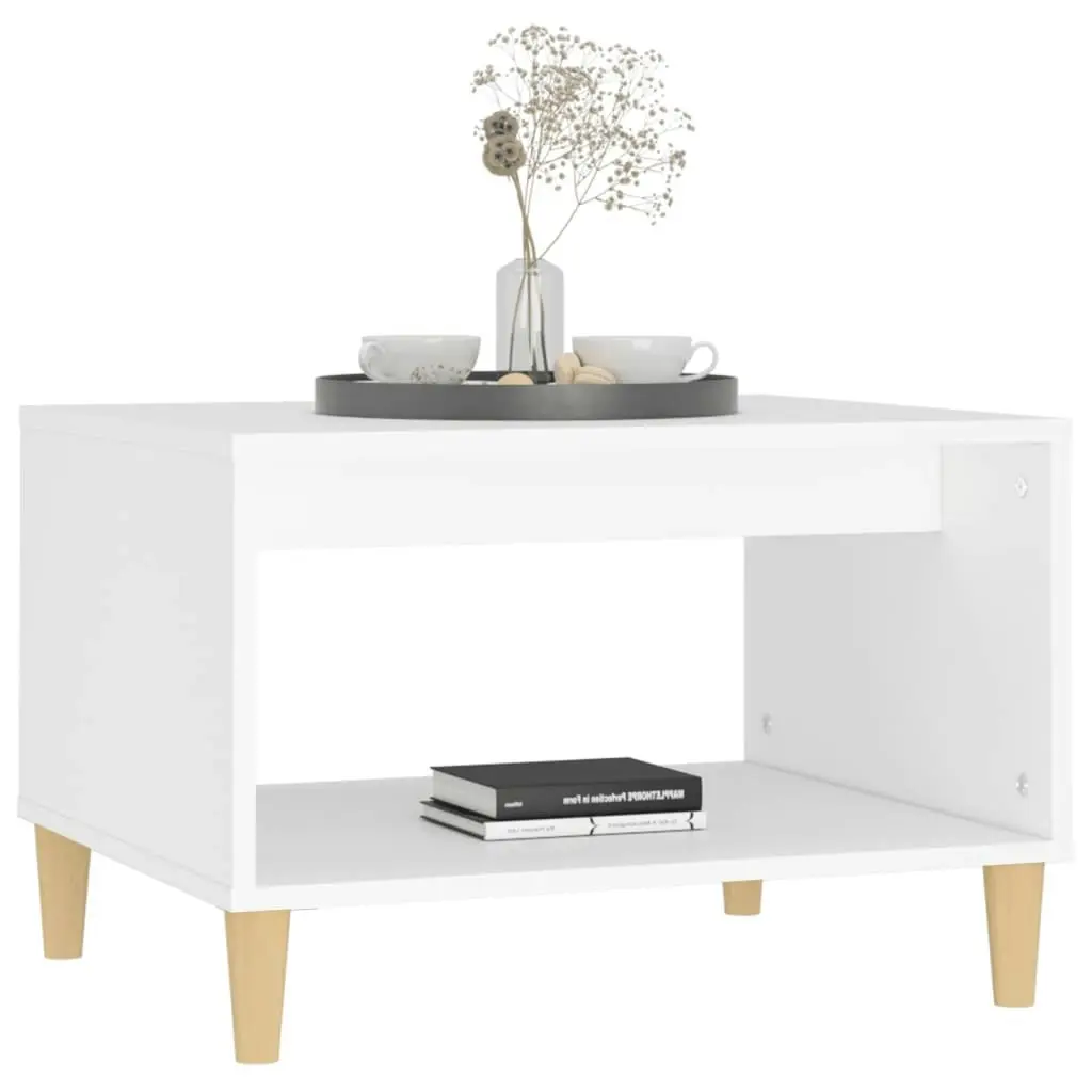 Coffee Table  White 60x50x40 cm Engineered Wood 812672