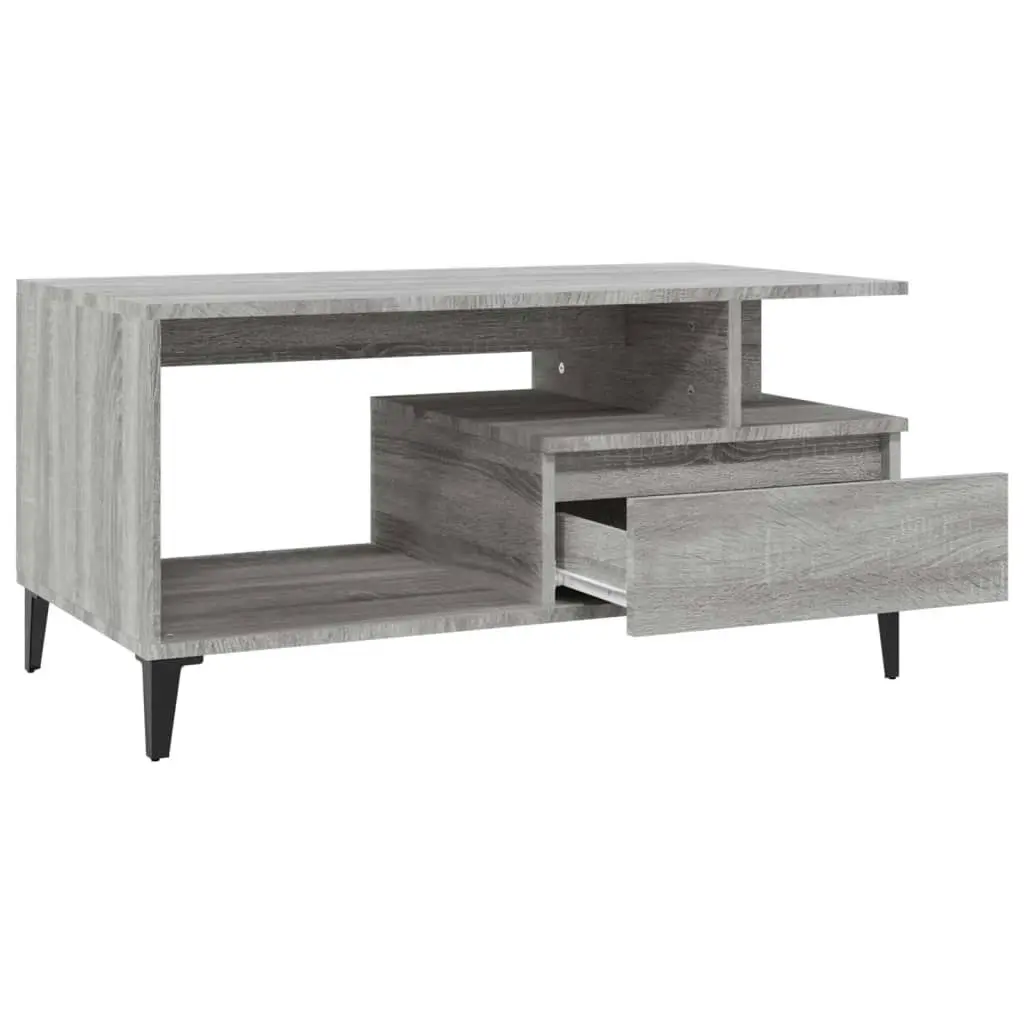 Coffee Table  Grey Sonoma 90x49x45 cm Engineered Wood 819626