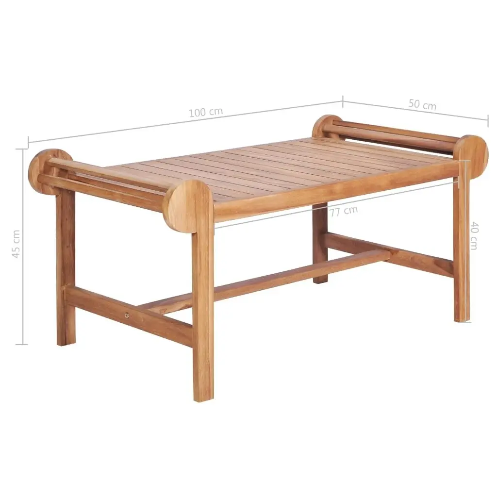 Coffee Table 100x50x45 cm Solid Teak 44734