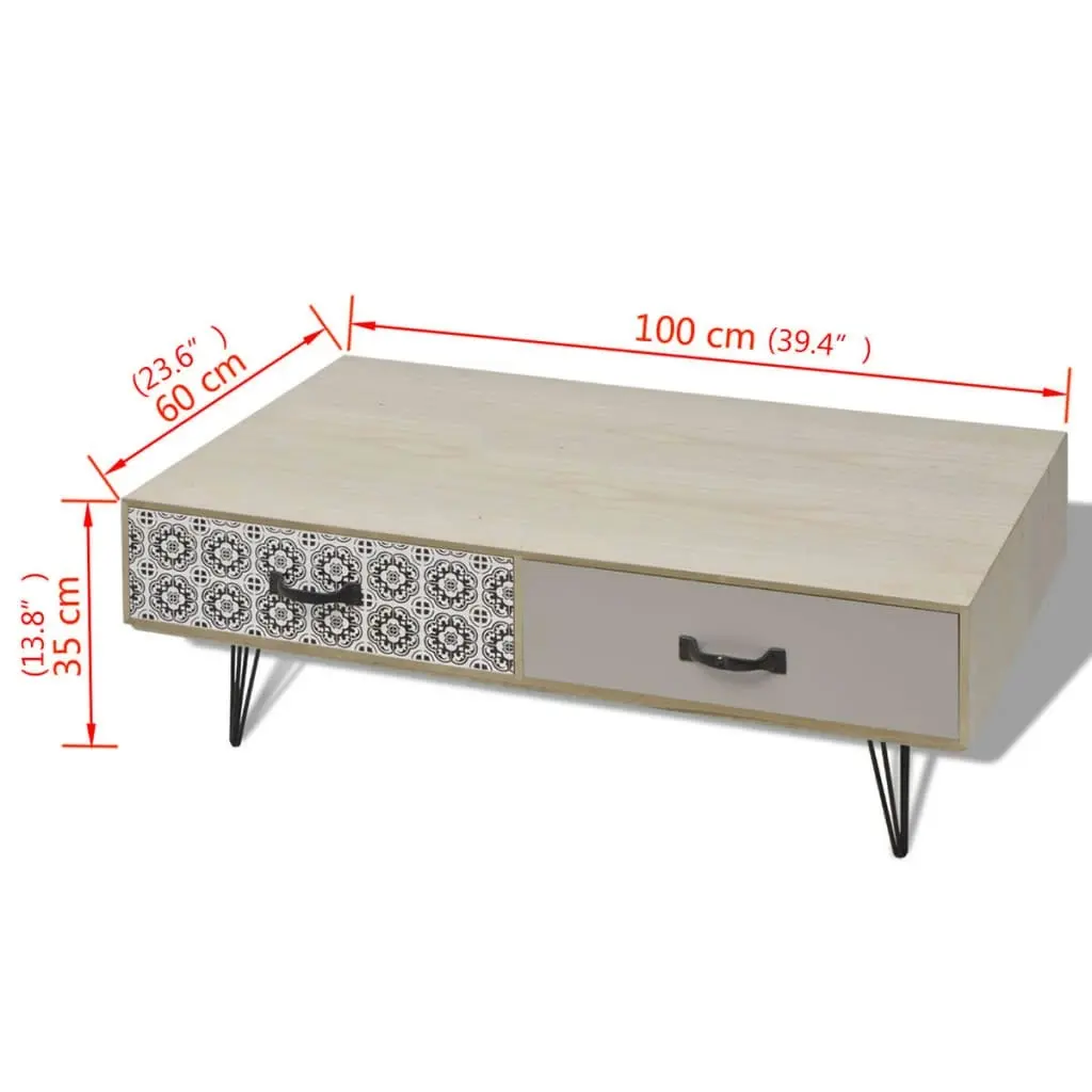 Coffee Table 100x60x35 cm Beige 243397