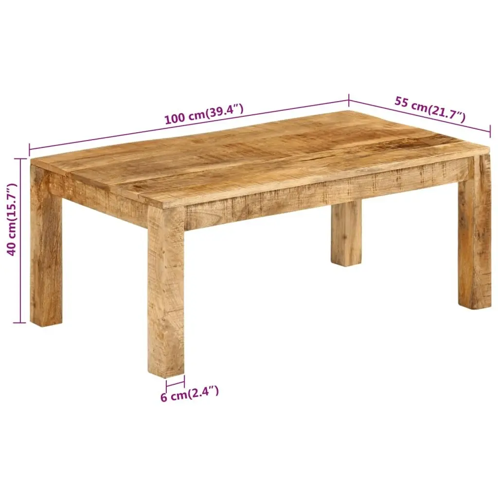 Coffee Table 100x55x40 cm Solid Wood Mango 353767