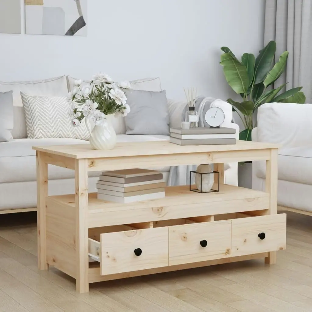 Coffee Table 102x49x55 cm Solid Wood Pine 820931