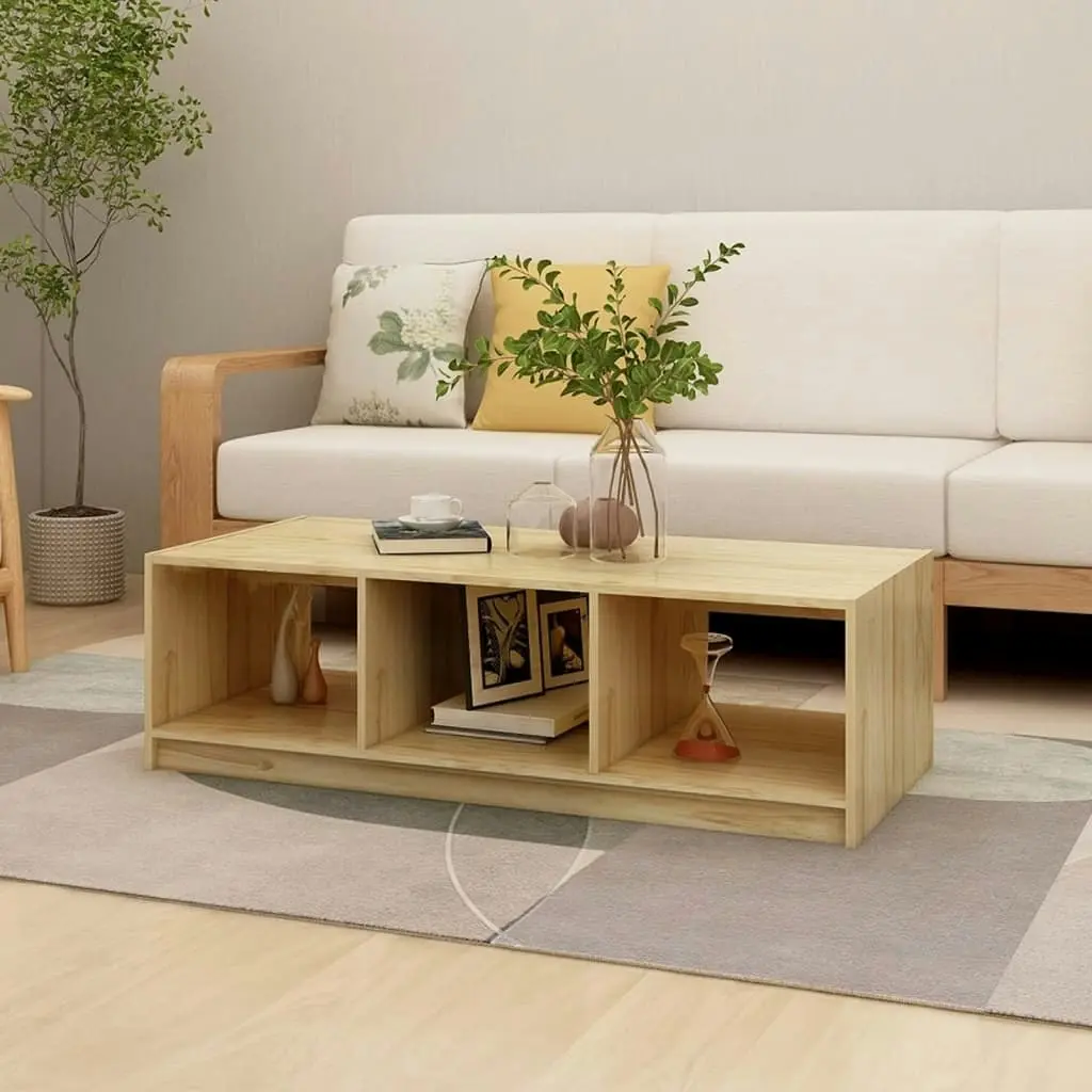 Coffee Table 110x50x34 cm Solid Pinewood 809912