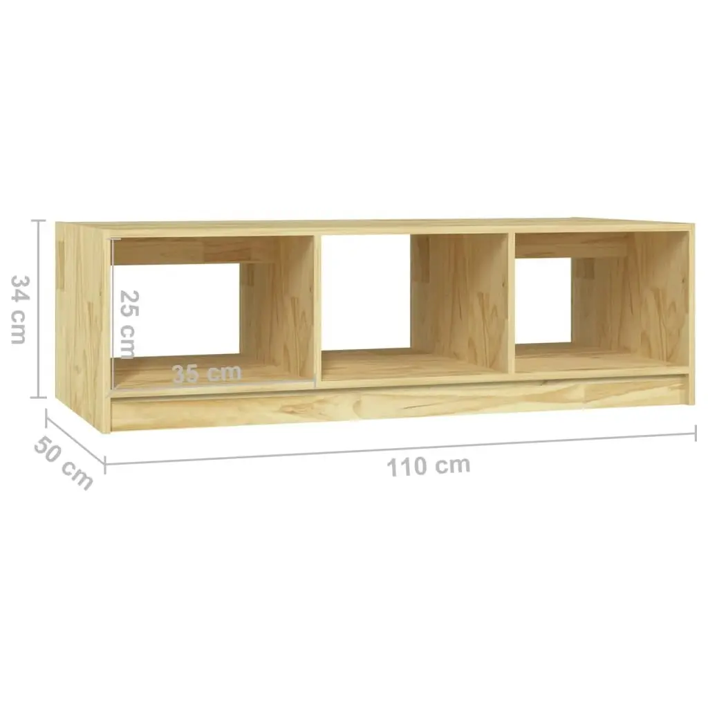 Coffee Table 110x50x34 cm Solid Pinewood 809912