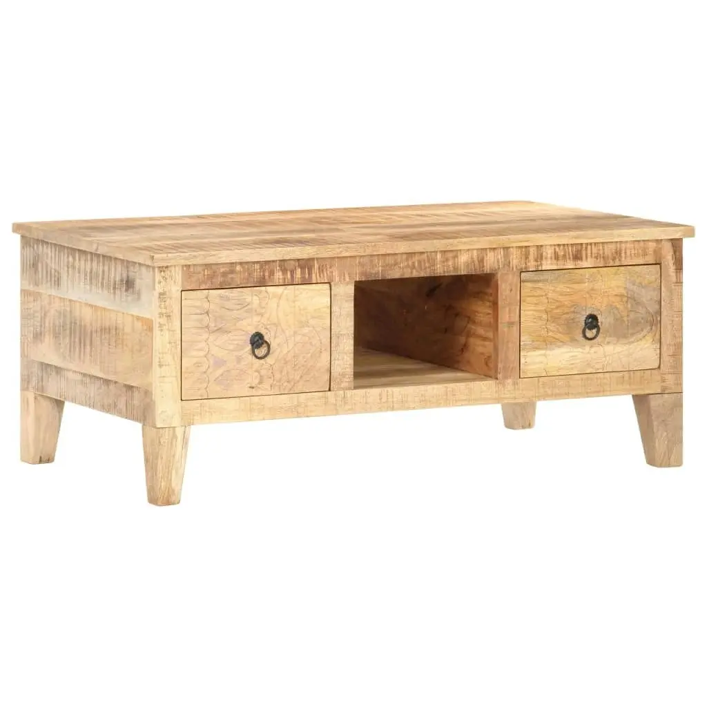 Coffee Table 100x55x40 cm Rough Mango Wood 320236