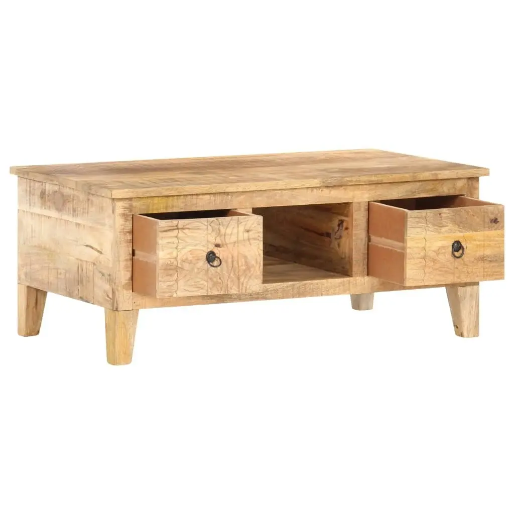 Coffee Table 100x55x40 cm Rough Mango Wood 320236