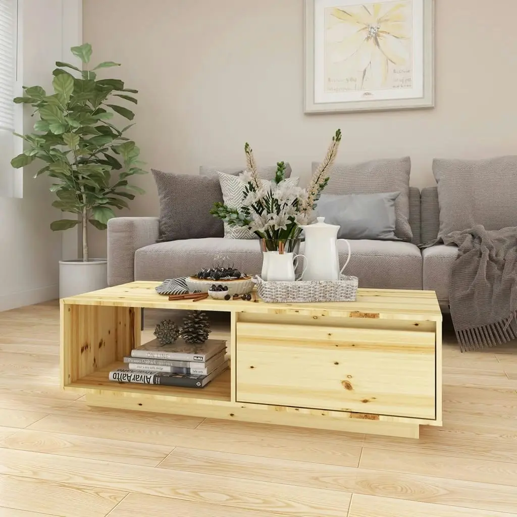 Coffee Table 110x50x33.5 cm Solid Firwood 809881