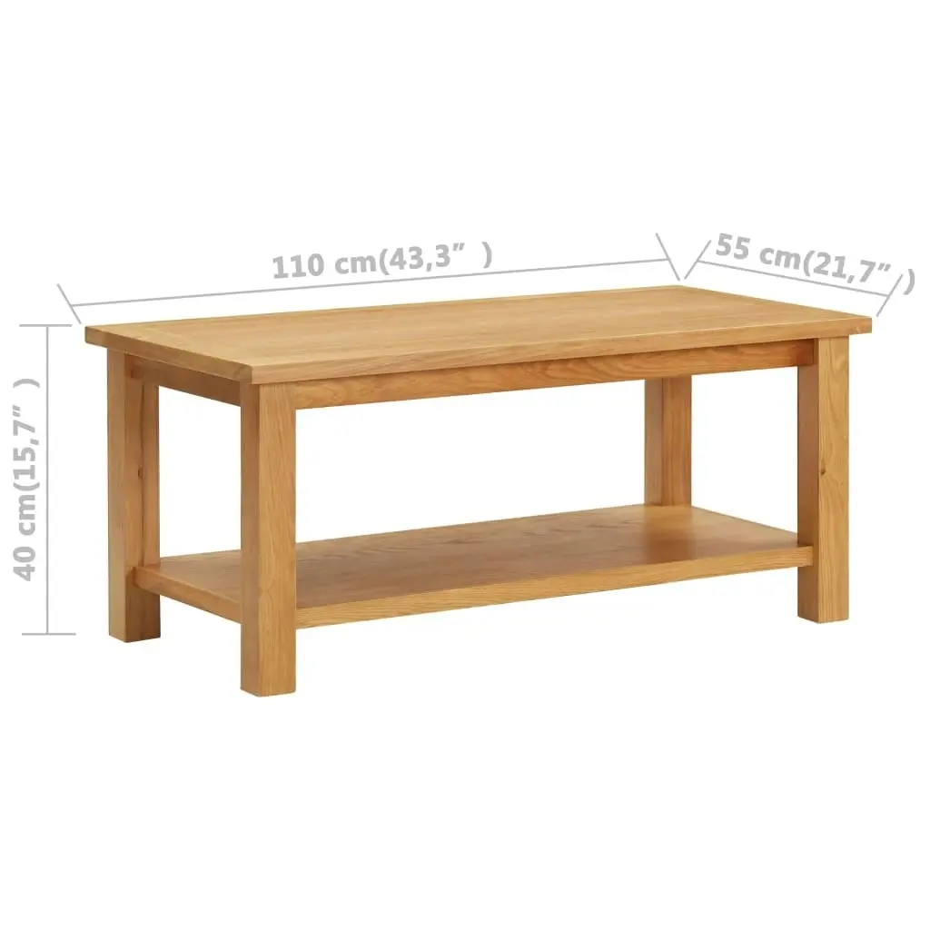 Coffee Table 110x55x40 cm Solid Oak Wood 289195