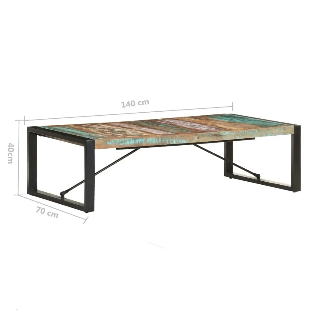 Coffee Table 140x70x40 cm Solid Wood Reclaimed 321585