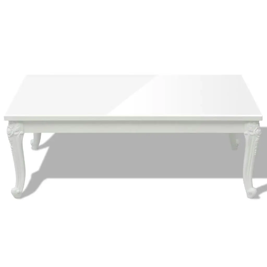 Coffee Table 115x65x42 cm High Gloss White 243381